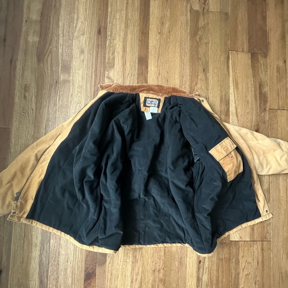 Big Smith Canvas Work Chore Farm Field Tan Jacket Men’s Sz 2XL Heavy Duty Lined - Picture 8 of 13